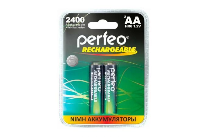 Аккумулятор Ni-MH Perfeo AA 2400mAh/2BL (Пластиковый блистер, цена за 2 штуки)