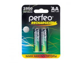 Аккумулятор Ni-MH Perfeo AA 2500mAh/2BL (Картонный блистер, цена за 2 штуки)