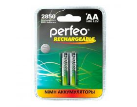 Аккумулятор Ni-MH Perfeo AA 2850mAh/2BL (Пластиковый блистер, цена за 2 штуки)