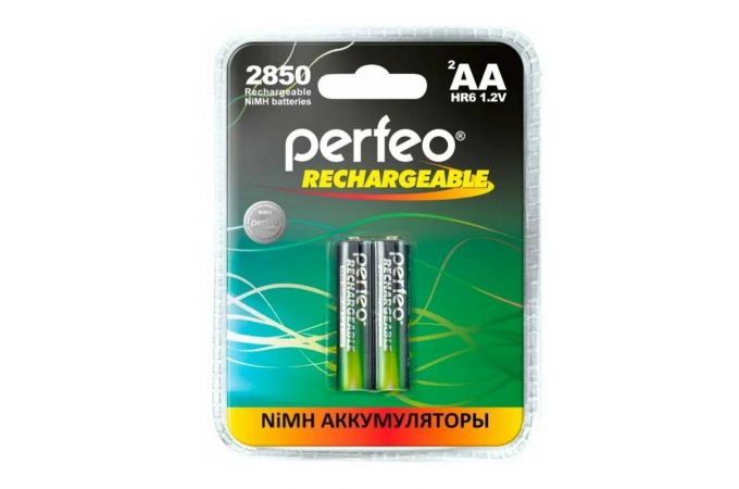 Аккумулятор Ni-MH Perfeo AA 2850mAh/2BL (Пластиковый блистер, цена за 2 штуки)