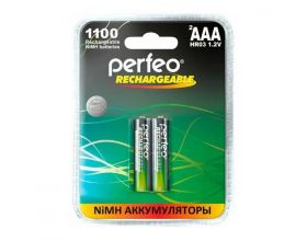 Аккумулятор Ni-MH Perfeo AAA 1100mAh/2BL (Пластиковый блистер, цена за 2 штуки)