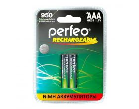 Аккумулятор Ni-MH Perfeo AAA 950mAh/2BL (Пластиковый блистер, цена за 2 штуки)