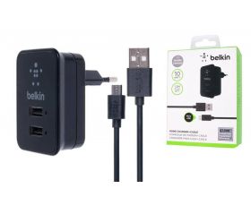 Сетевое зарядное устройство USB + кабель MicroUSB Belkin BZ-2111 (черный)