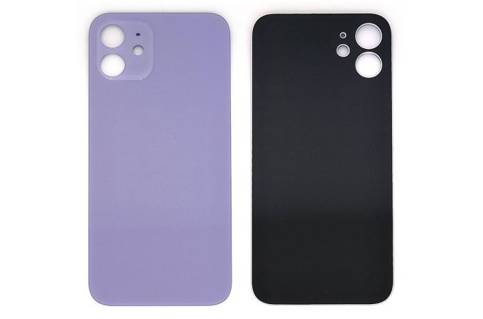 Задняя крышка (стекло) для iPhone 12 (фиолетовый) легкая установка