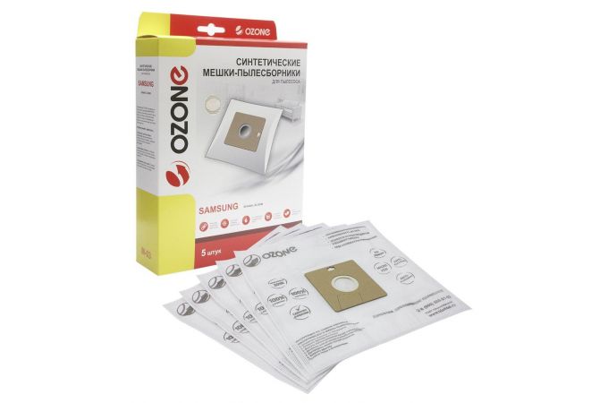 Мешки-пылесборники OZONE micron M-03 для Samsung, синтетические, 5 шт