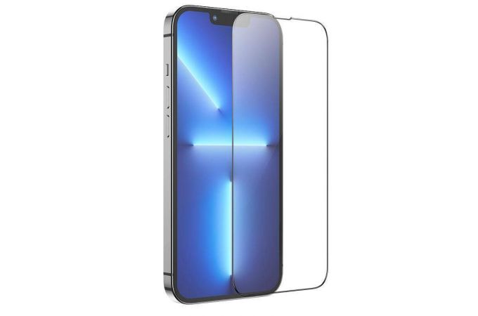 Защитное стекло дисплея iPhone 14 /13 /13 Pro/16E (6.1) с полным покрытием без упаковки (черный)