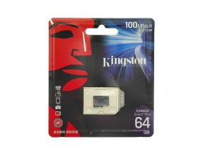 Карта памяти microSDHC Kingston Canvas Plus (64Gb, U1)