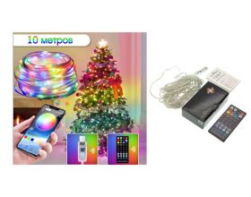 Гирлянда LED Огонек OG-LDG19 RGB (APP,10м)