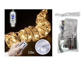 Гирлянда LED Огонек OG-LDG21 Белая-теплая (10м,USB)