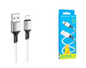 Кабель USB - Lightning BOROFONE BX83 2,4A (белый) 1м (силиконовый)