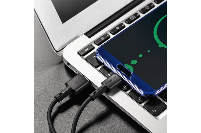 Кабель USB - USB Type-C BOROFONE BX31, 3A (черный) 1м (силиконовый)