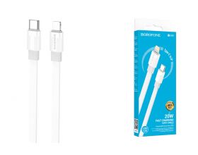 Кабель USB Type-C - Lightning BOROFONE BX89 Union PD (бело-серый) 1м