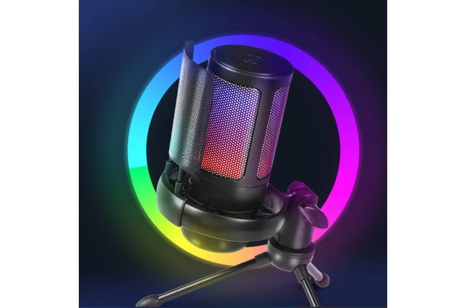 Микрофон проводной конденсаторный Орбита OT-ERM16 RGB (USB, 1.8м)