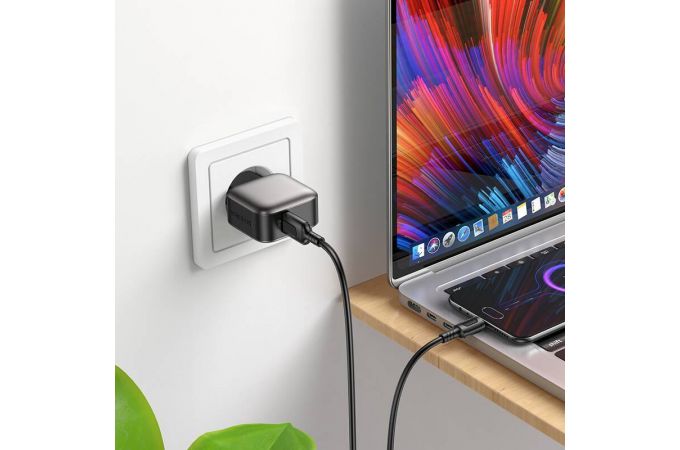 Сетевое зарядное устройство USB + кабель MicroUSB BOROFONE BAS52A QC3.0 (черный)
