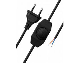 Сетевой шнур с диммером Орбита OT-ELS13 Черный 1.8м