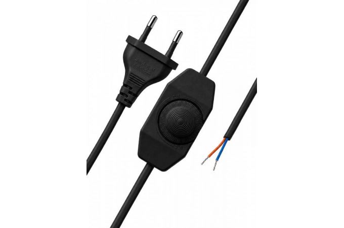 Сетевой шнур с диммером Орбита OT-ELS13 Черный 1.8м