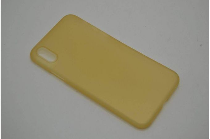 Чехол для iPhone X ультратонкий (золотистый)