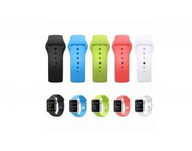 Ремешок силиконовый Apple Watch 38-40 мм цвет оранжевый