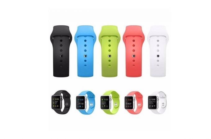 Ремешок силиконовый Apple Watch 38-40 мм цвет оранжевый