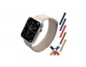 Кожаный магнитный браслет для Apple Watch 38-40 мм цвет в ассортименте