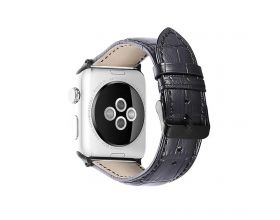 Ремешок кожаный для Apple Watch 42-44 мм цвет черный