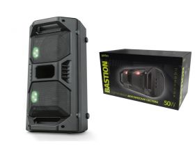 Активная напольная акустика Perfeo "BASTION" 50W, EQ,USB, microSD, AUX, FM, MIC, TWS (черный)