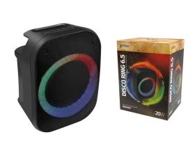 Активная напольная акустика Perfeo "DISCO RING" 6.5" LED, FM, MP3 USB/microSD, AUX, TWS, MIC, 20Вт (черный)