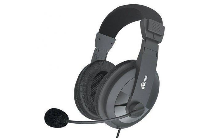 Наушники мониторные проводные Ritmix rh-540M (черный)