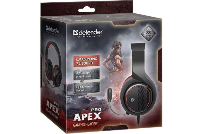 Наушники мониторные проводные Defender Apex Pro (черный)