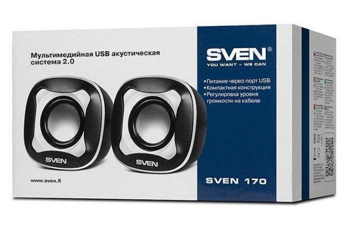 Акустическая система 2.0 Sven 170 (черный)