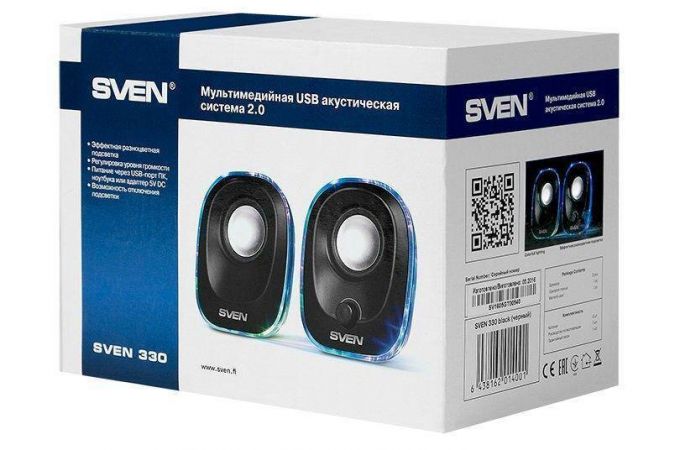 Акустическая система 2.0 Sven 330 (черный)
