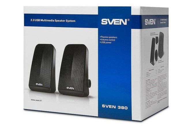 Акустическая система 2.0 Sven 380 (черный)