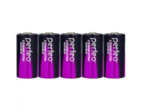 Батарейка алкалиновая литиевая Perfeo CR123/5SH Lithium (цена за спайку 5 шт)