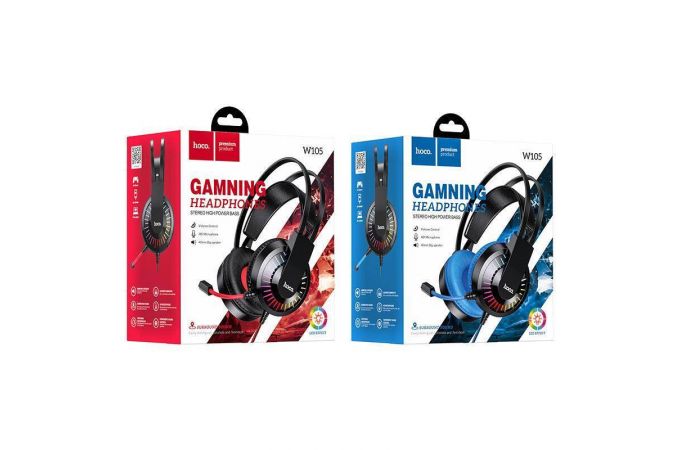 Наушники мониторные проводные HOCO W105 Joyful (синий)