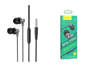 Наушники вакуумные проводные HOCO M98 Delighted earphones with microphone (серый)