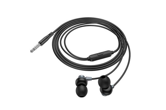 Наушники вакуумные проводные HOCO M98 Delighted earphones with microphone (серый)