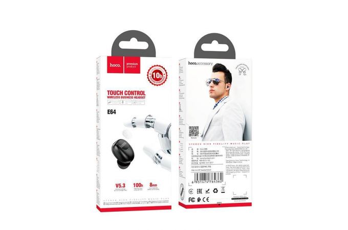 Bluetooth гарнитура HOCO E64 mini (черный)
