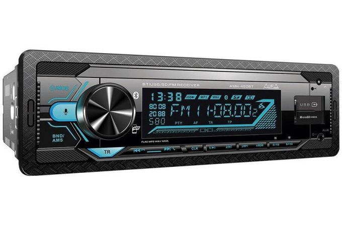 Автомагнитола AURA MP3/WMA AMH-450BT мультицвет, Bluetooth,USB/microSD,FLAC,iOS,Android