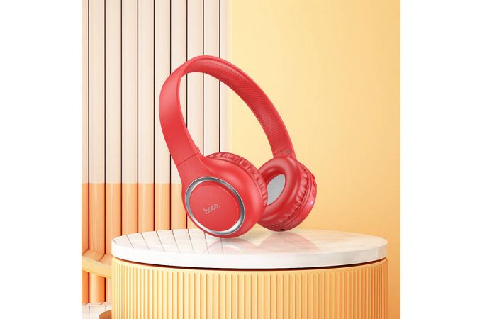 Наушники мониторные беспроводные HOCO W41 wireless headphones Bluetooth (красный)