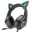 Наушники мониторные проводные HOCO W107 Cute cat luminous cat ear gaming headphones (Elf Cat)