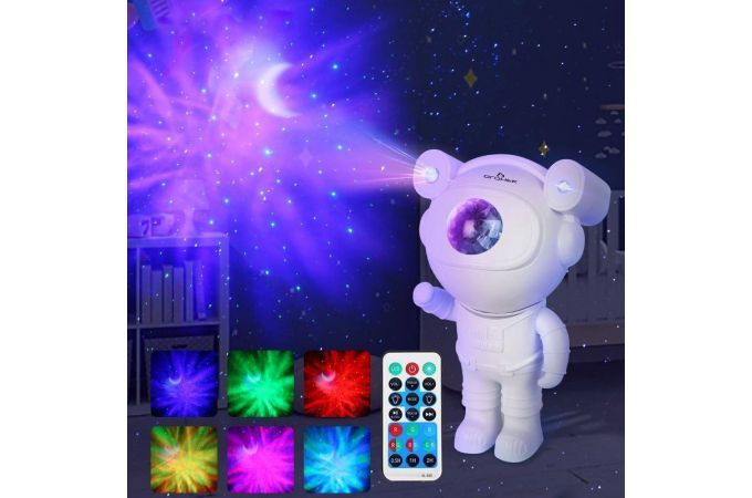 Световая установка+акустика звездное небо космонавт Огонек OG-LDS29 (лазер+LED, Bluetooth,TF)