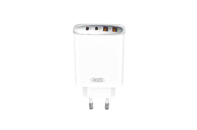 Сетевое зарядное устройство 2 USB + 2 USB-C XO CE22 (EU) 45W GaN Nitride Fast Charging White