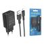 Сетевое зарядное устройство USB + кабель Lightning BOROFONE BA68A Glacier 2100mAh (черный)