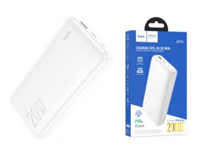 Универсальный дополнительный аккумулятор Power Bank HOCO J87A Tracker PD20W+QC3.0 (20000 mAh) (белый)