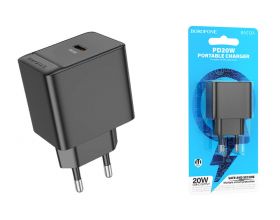 Сетевое зарядное устройство USB-C BOROFONE BAS13A Erudite PD 20W (черный)