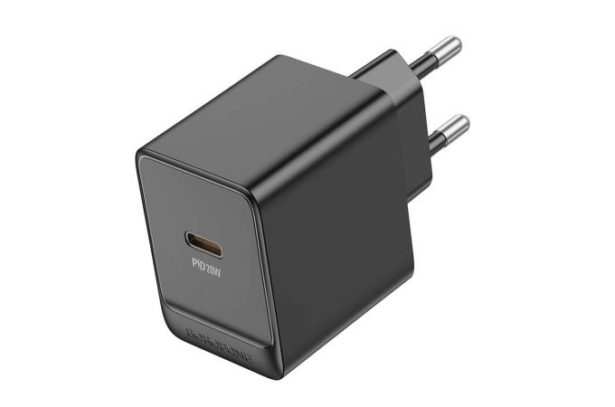 Сетевое зарядное устройство USB-C BOROFONE BAS13A Erudite PD 20W (черный)