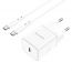 Сетевое зарядное устройство USB-C + кабель Type-C BOROFONE BN6 Field PD20W (белый)