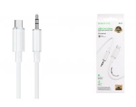 Кабель аудио AUX - Type-C BOROFONE BL21 (штекер Type-C - штекер AUX) Lemon digital audio conversion cable (белый)