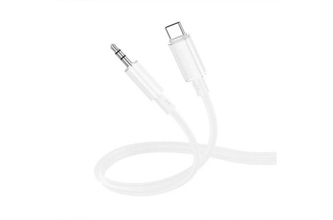 Кабель аудио AUX - Type-C BOROFONE BL21 (штекер Type-C - штекер AUX) Lemon digital audio conversion cable (белый)