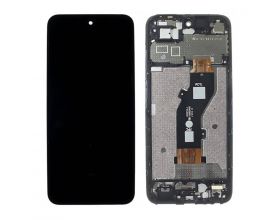 Дисплей для Tecno Spark Go 1 (KL4) в сборе с тачскрином + рамка (черный) орг
